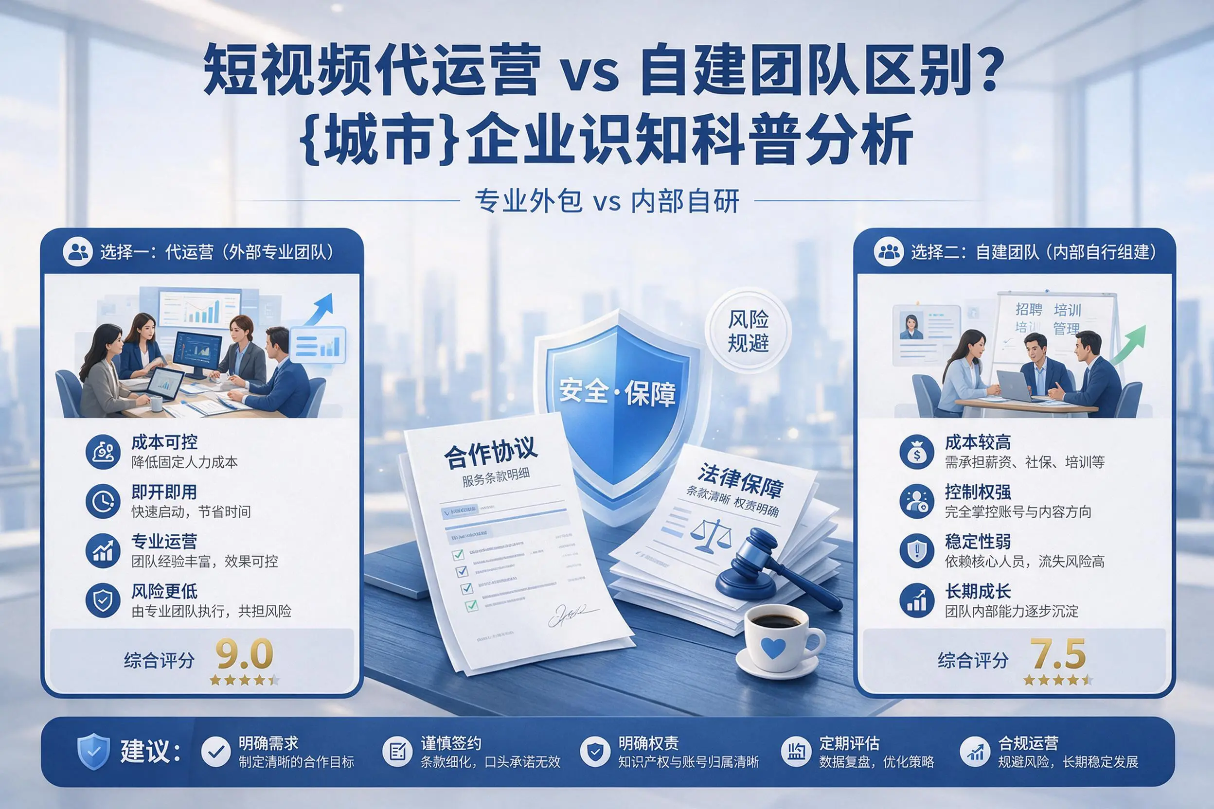 短视频代运营与自建团队区别？衢州企业认知科普分析