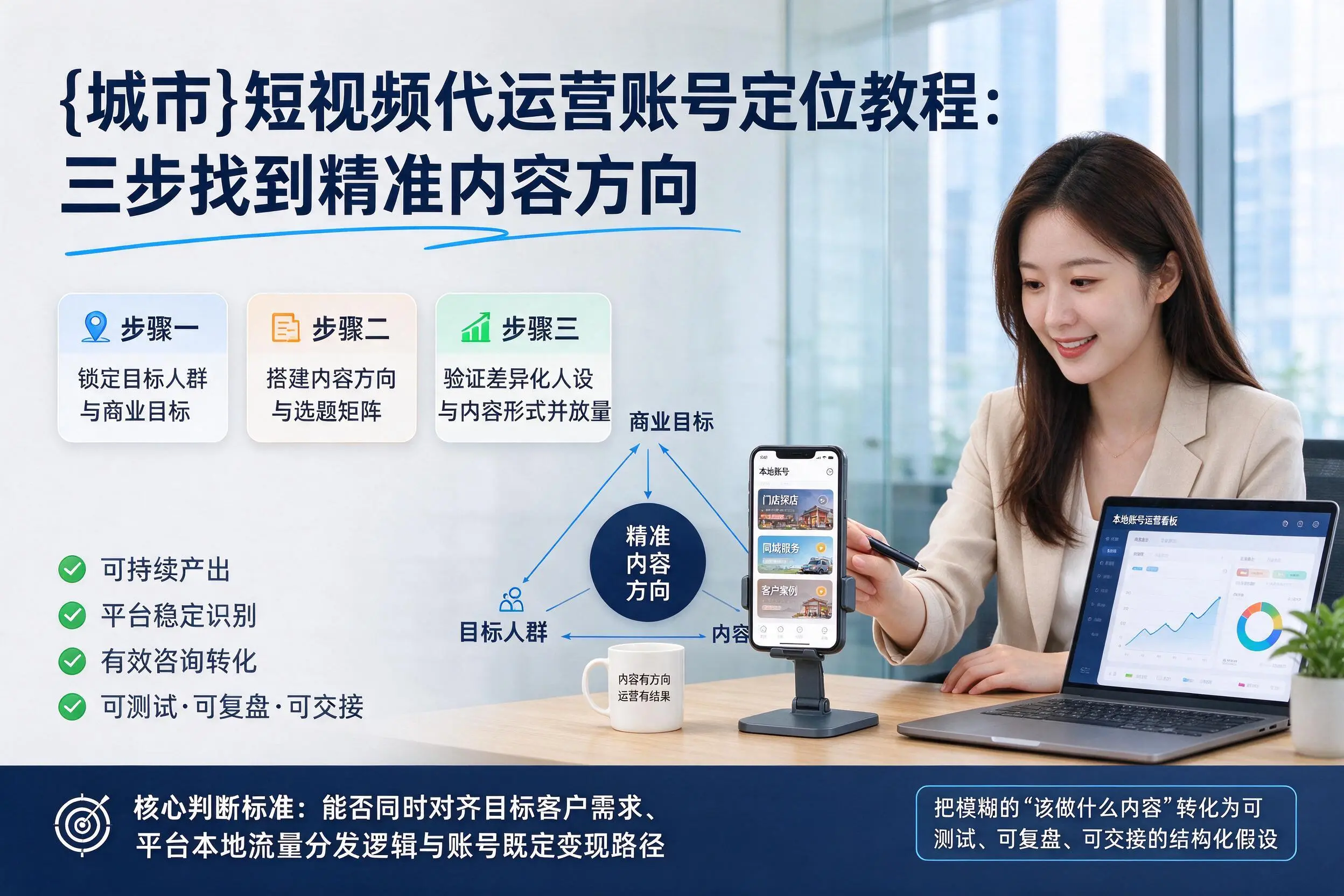 衢州短视频代运营账号定位教程:三步找到精准内容方向