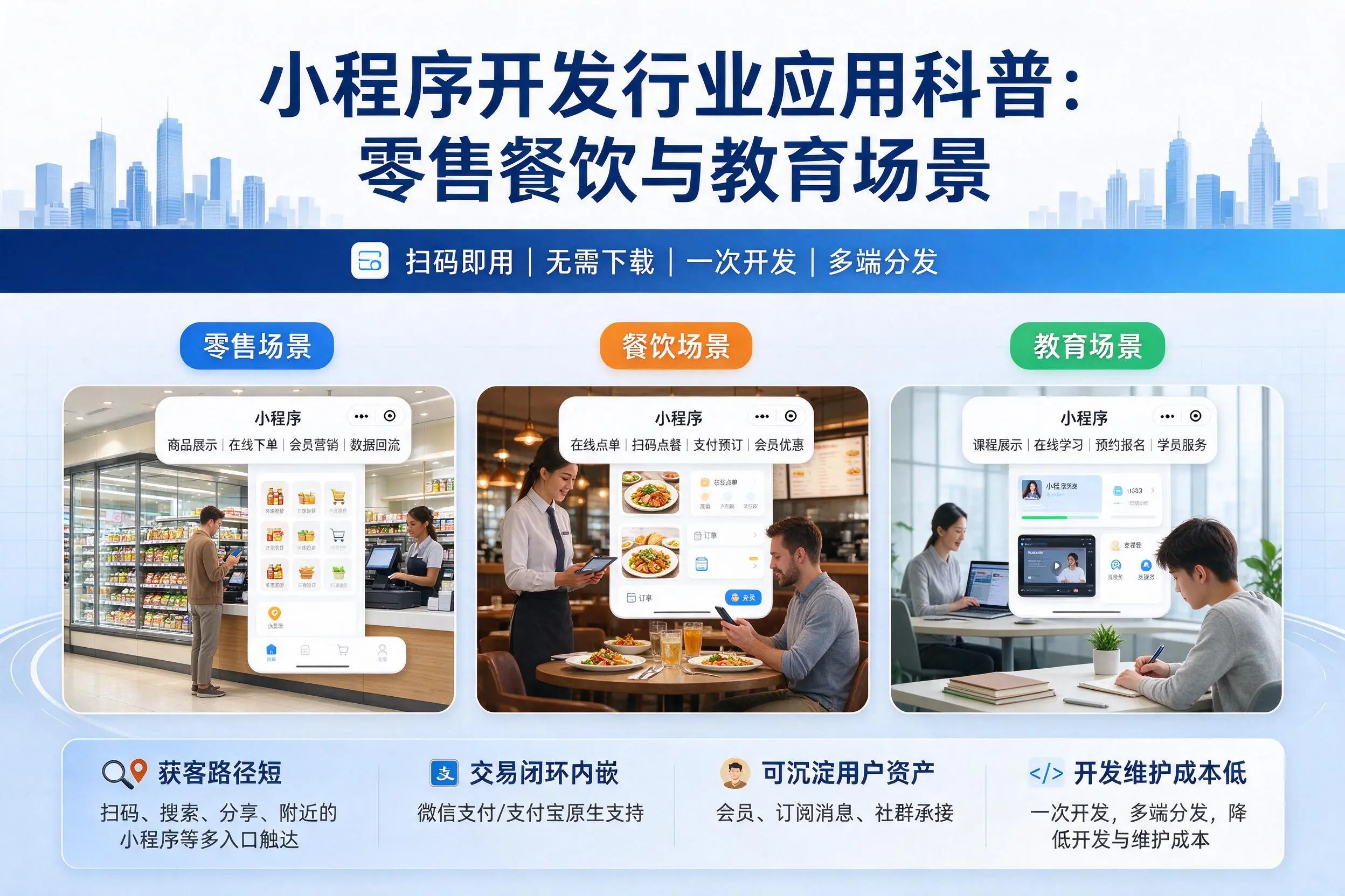 衢州小程序开发行业应用科普：零售餐饮与教育场景