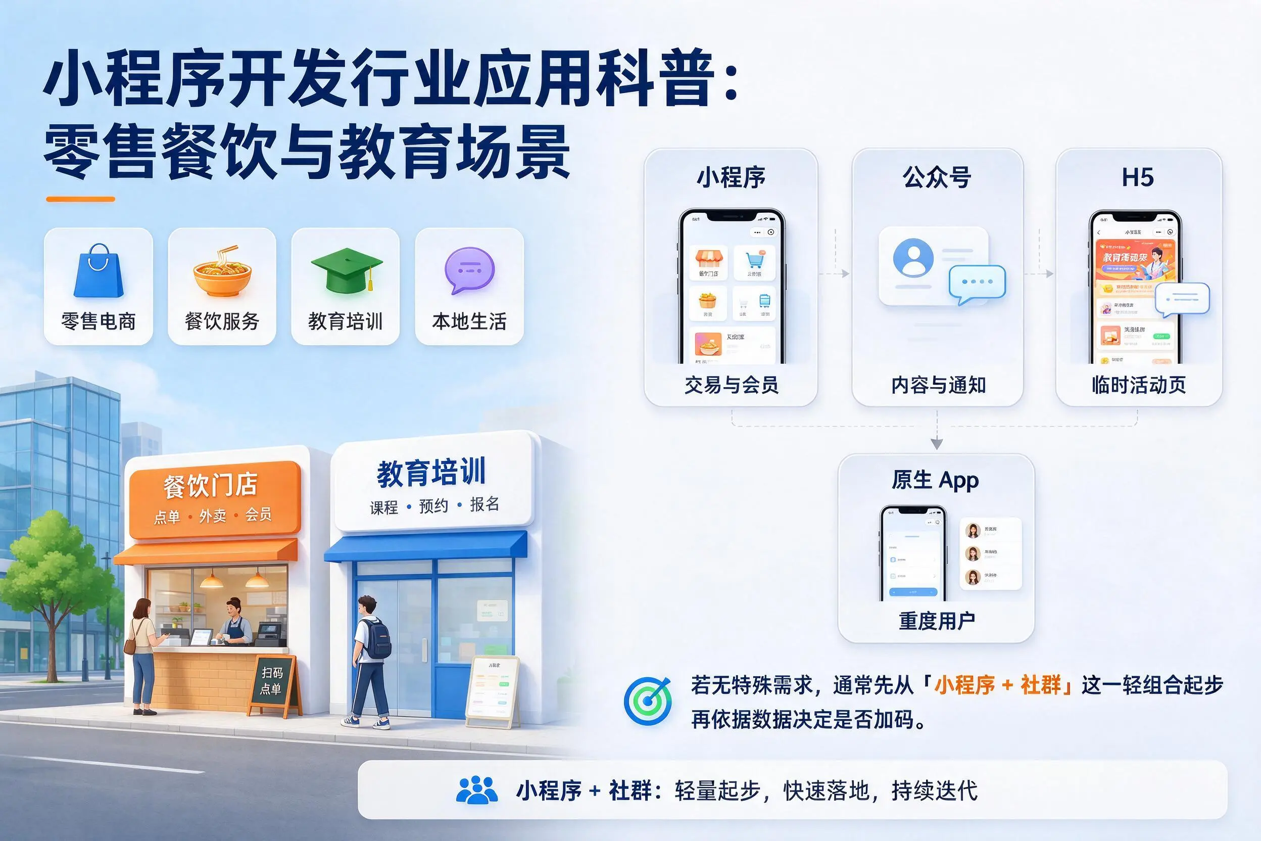衢州小程序开发行业应用科普：零售餐饮与教育场景