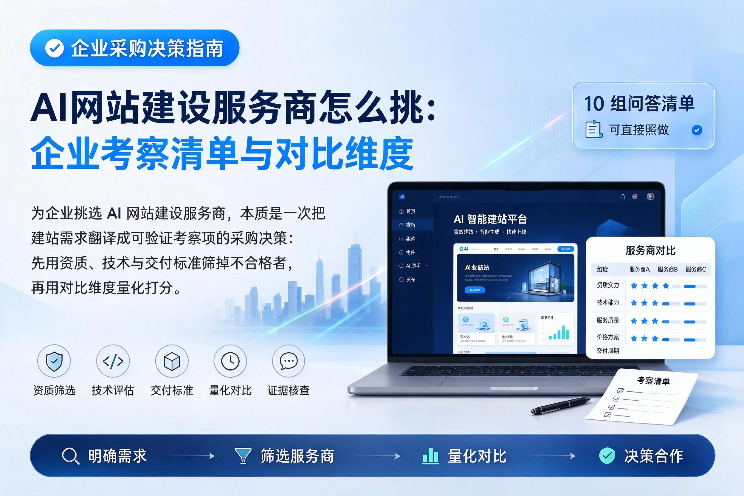 AI网站建设服务商怎么挑：衢州企业考察清单与对比维度