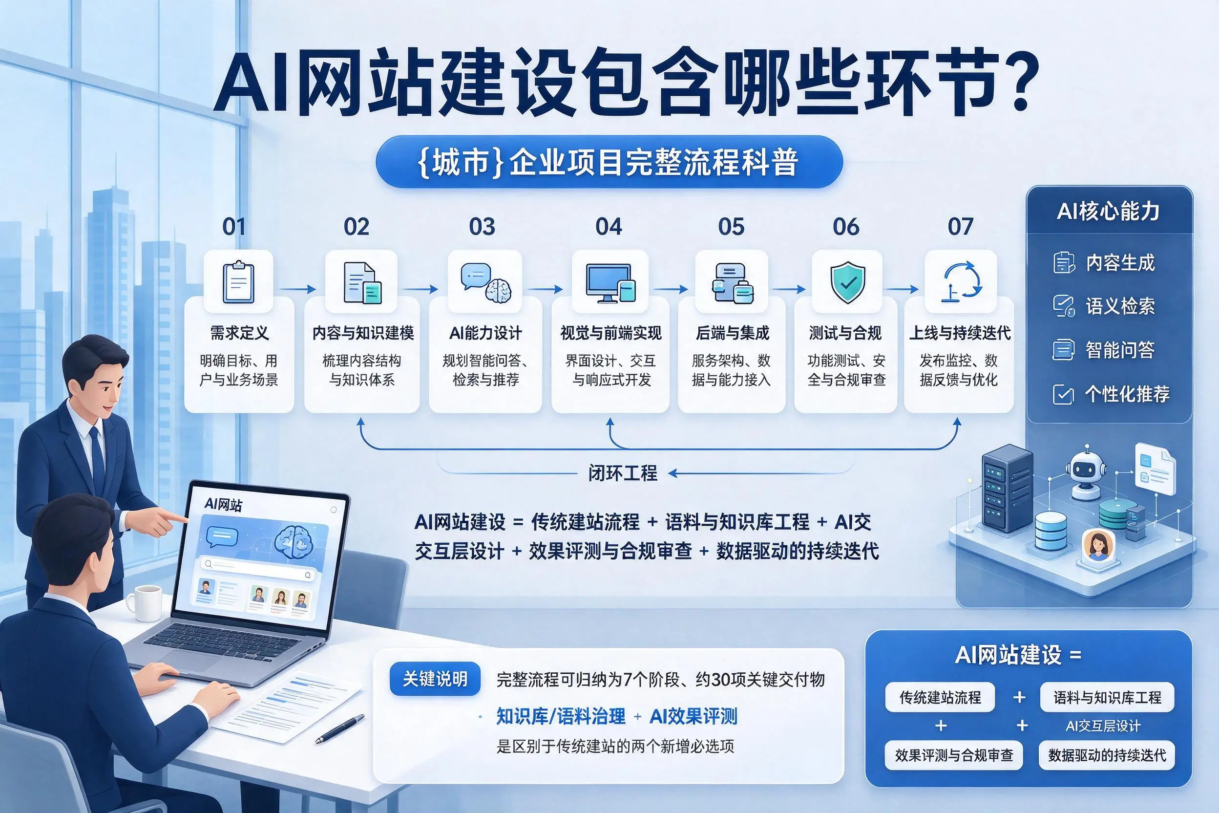 AI网站建设包含哪些环节？衢州企业项目完整流程科普