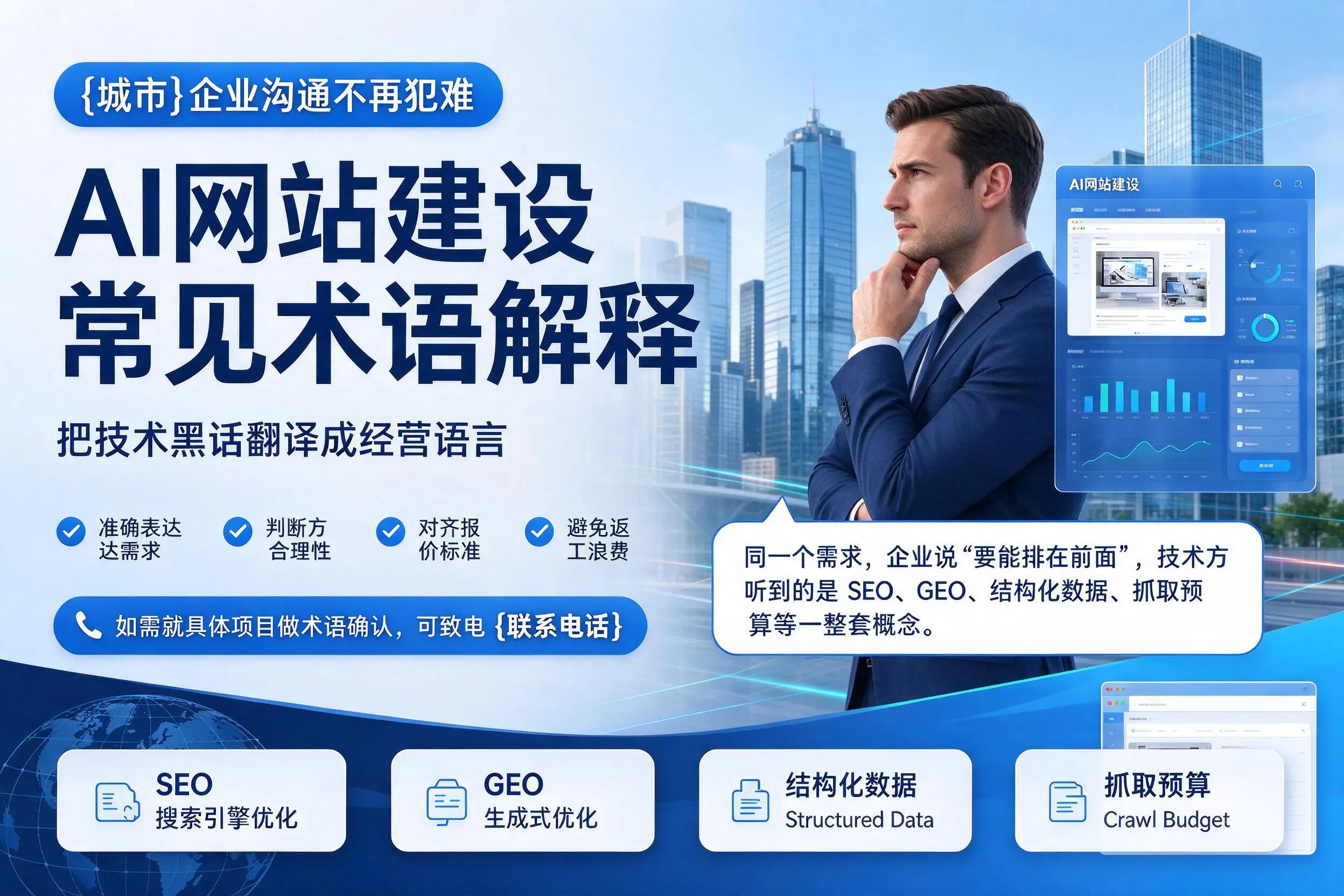 AI网站建设常见术语解释,衢州企业沟通不再犯难