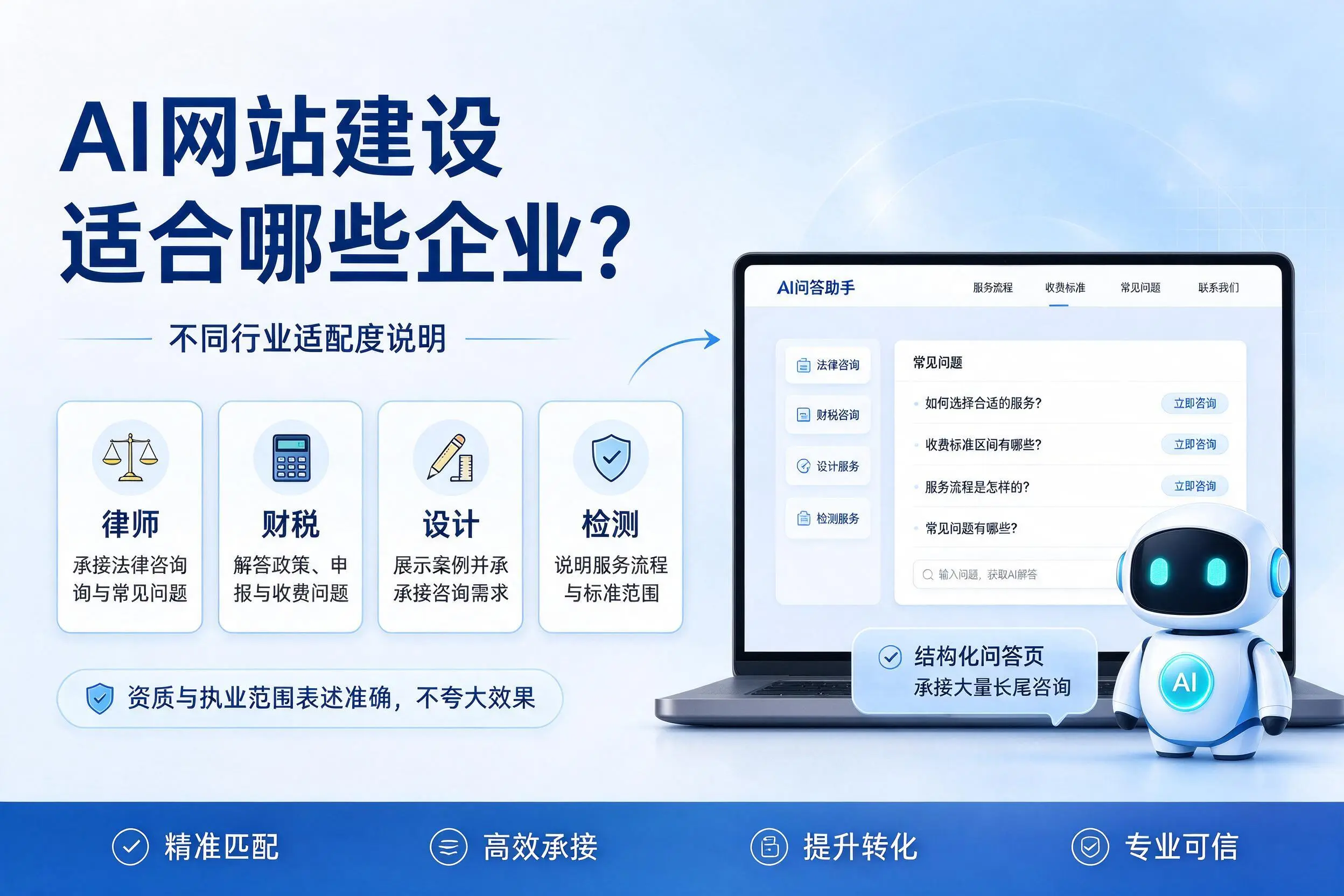 AI网站建设适合哪些企业？衢州不同行业适配度说明