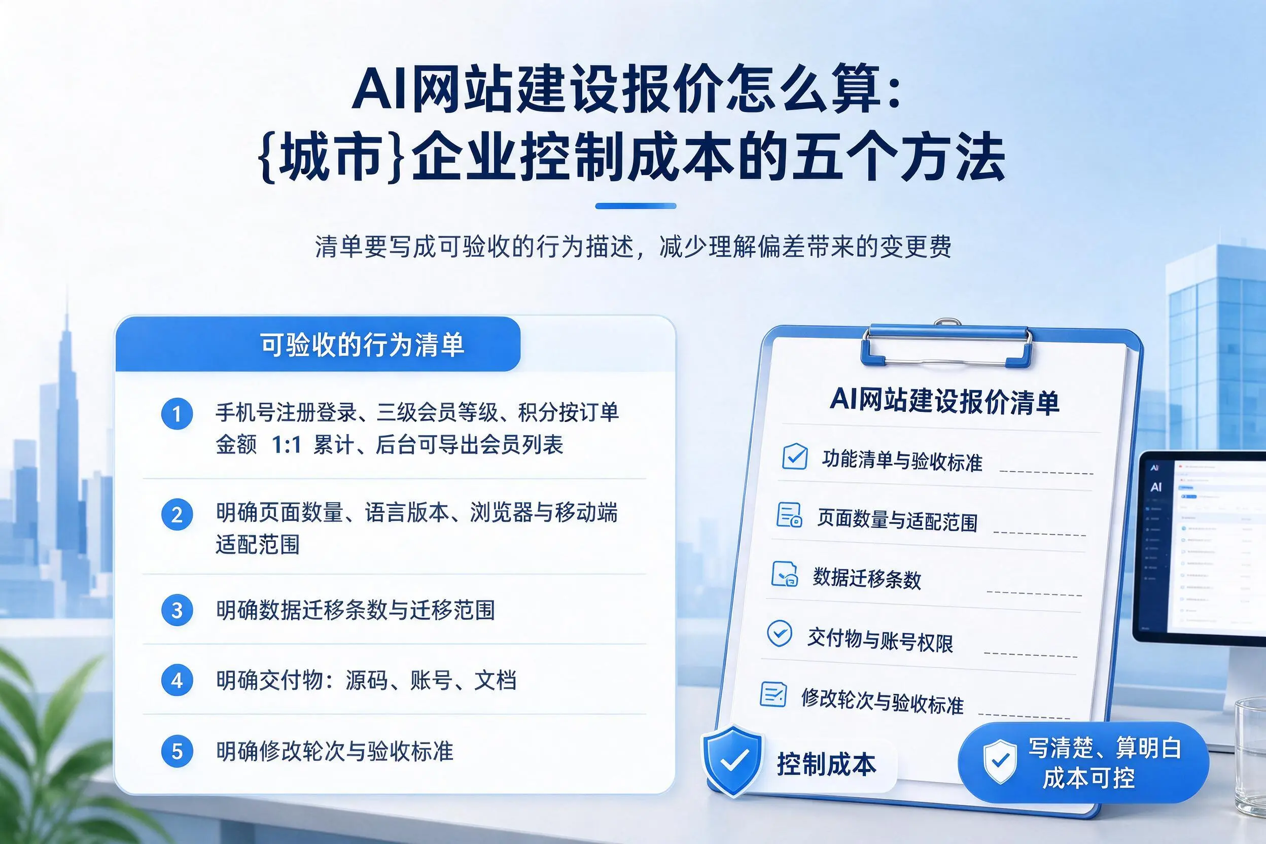 AI网站建设报价怎么算:衢州企业控制成本的五个方法